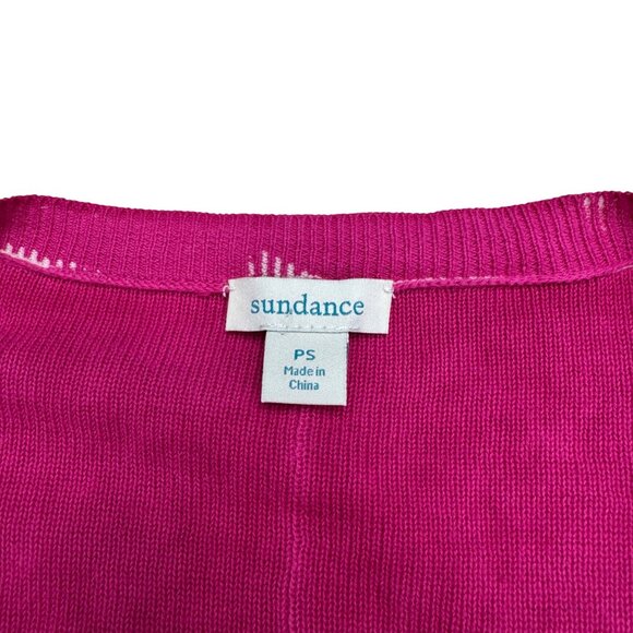 Sundance Samantha Women's Pink Lightweight V-Neck Cotton LS Sweater, Size PS - Picture 6 of 8